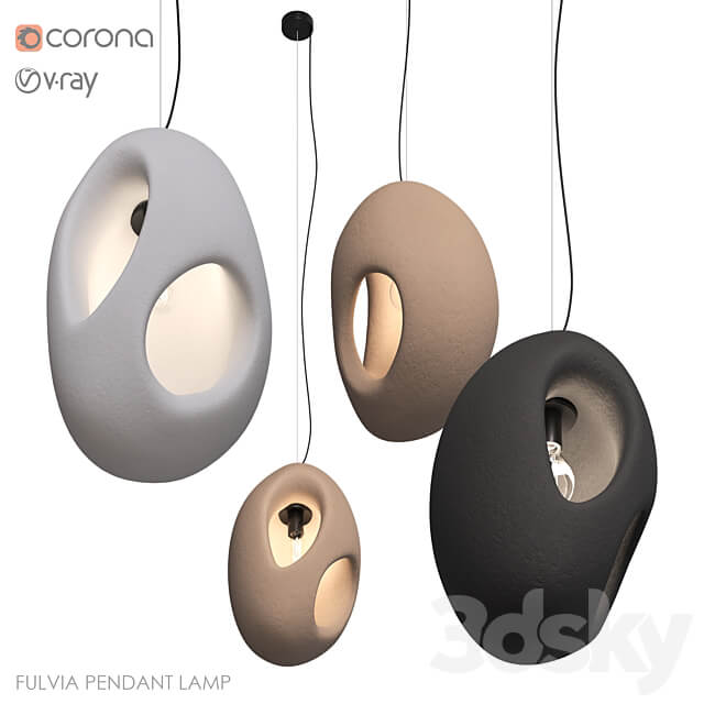 Fulvia Pendant Lamp Drcg Model No 38 Pendant light 3D Models