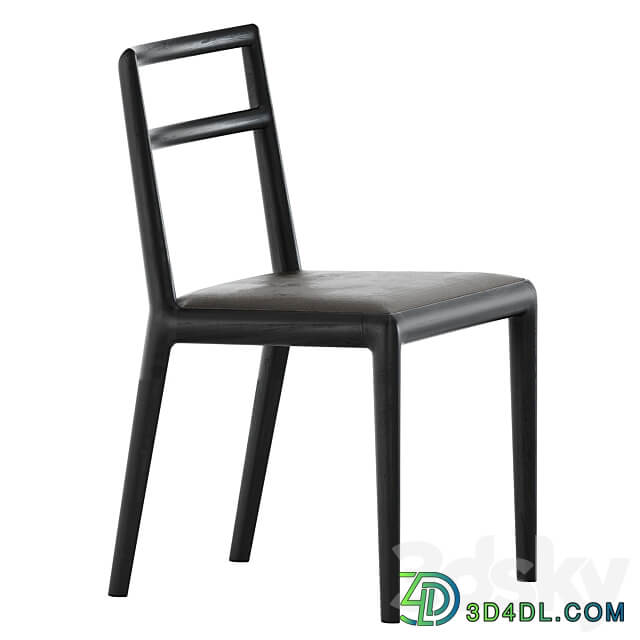 Straight back chair and Zhang table by Timeandstyle Table Chair 3D Models