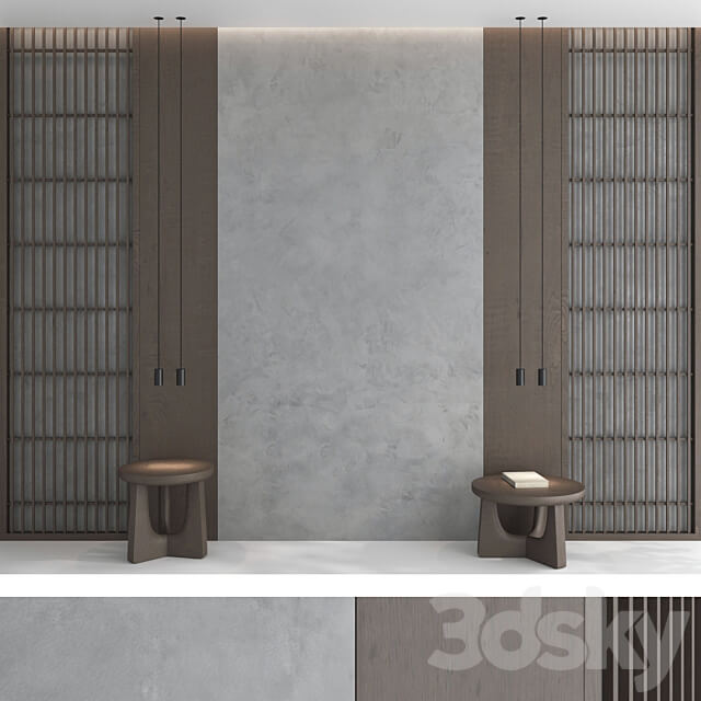 Decorative wall panel set 81 3D Models