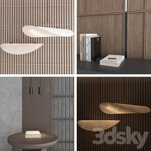 Decorative wall panel set 81 3D Models