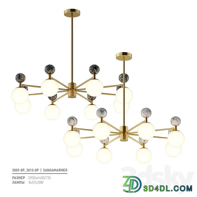 Favorite 3009 8P 3010 8P Pendant light 3D Models