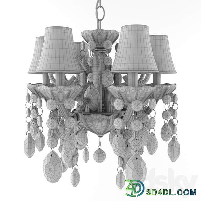 Chandeliers Pendant CRYSTAL LUX SIENA SP6 Pendant light 3D Models