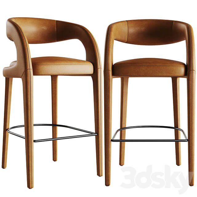 Four Hands Hawkins Bar Stool 3D Models