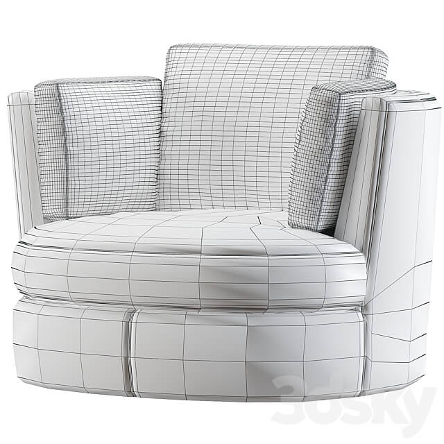 Eichholtz Swivel Chair Clarissa 3D Models