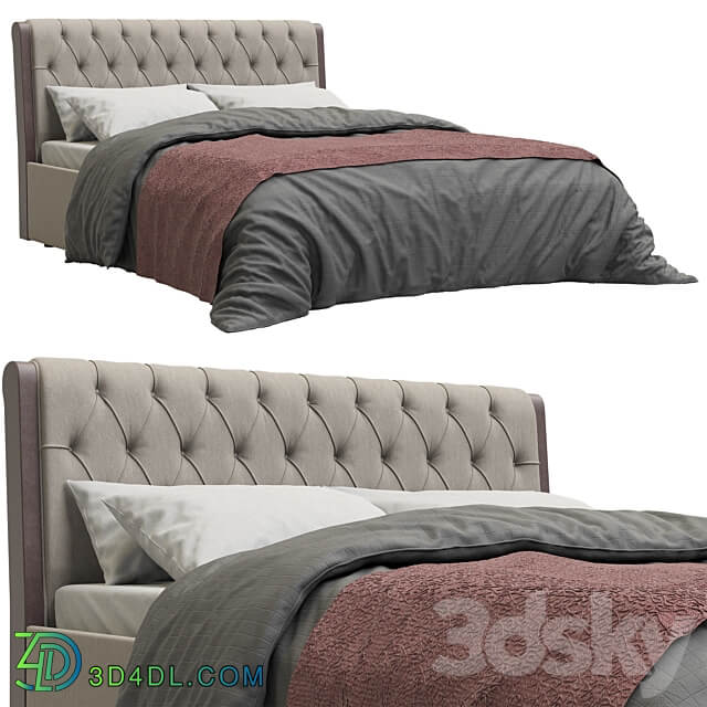Lifefurniture Jenny Two Bed Bed 3D Models