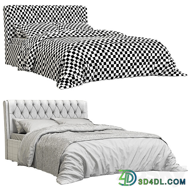 Lifefurniture Jenny Two Bed Bed 3D Models