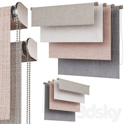 Roller blinds. Set 22 3D Models 