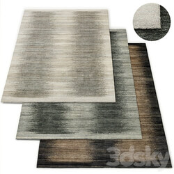Shahi Hand Knotted Wool Rug Restoration Hardware 3D Models 