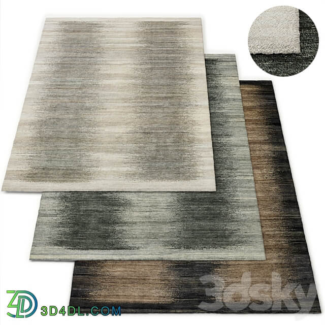 Shahi Hand Knotted Wool Rug Restoration Hardware 3D Models