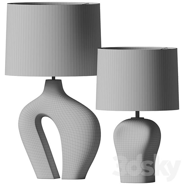Large Hepworth and Blob Lamp Kassandra Thatcher 3D Models