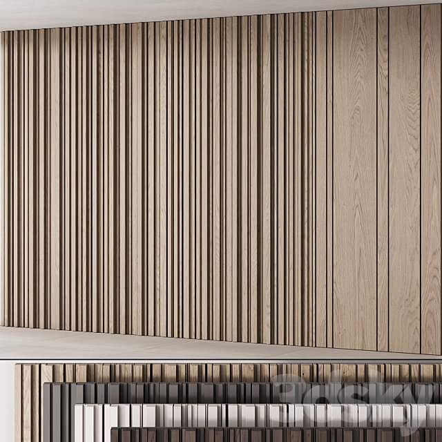 205 wall composition 04 decorative wall panel kit 03 3D Models