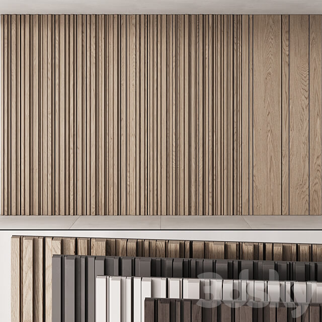 205 wall composition 04 decorative wall panel kit 03 3D Models
