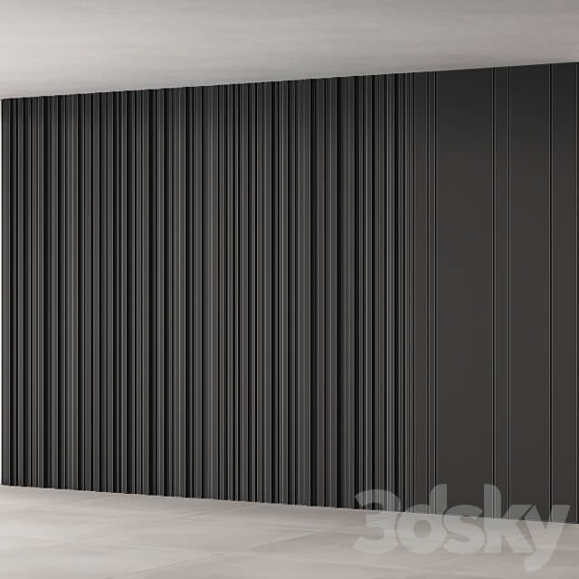 205 wall composition 04 decorative wall panel kit 03 3D Models