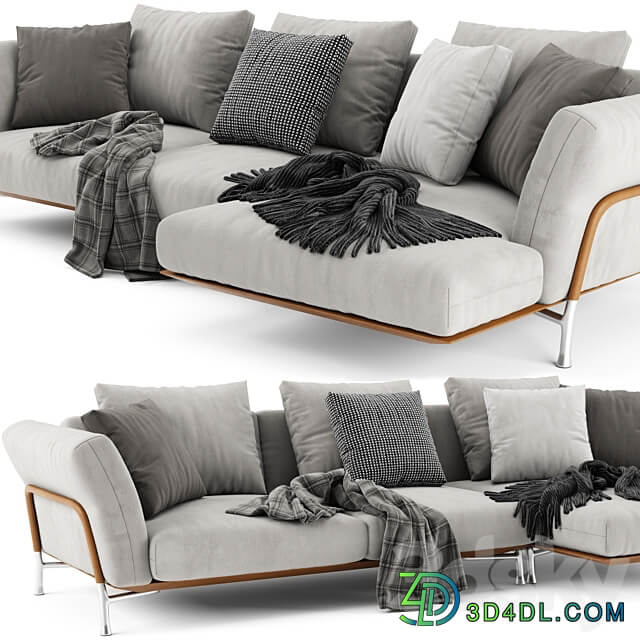 Flexform Ambroeus Chaise Longue 3D Models