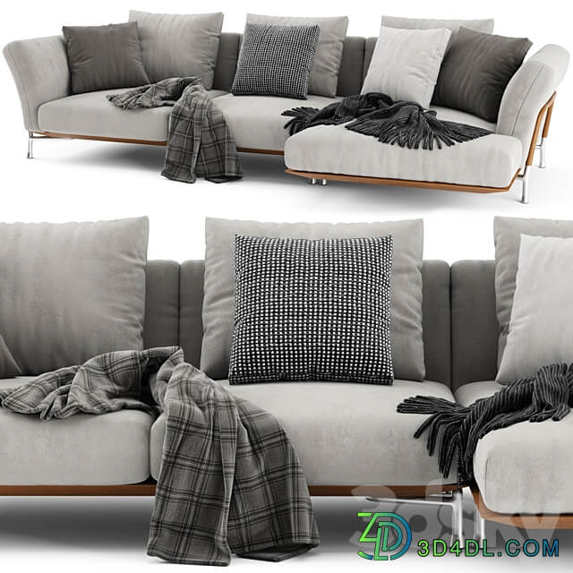 Flexform Ambroeus Chaise Longue 3D Models