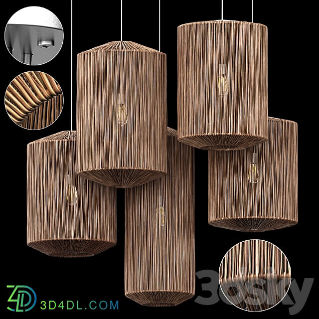 Lamp ratten barrell n12 Pendant light 3D Models