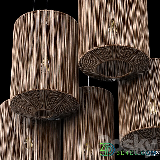 Lamp ratten barrell n12 Pendant light 3D Models