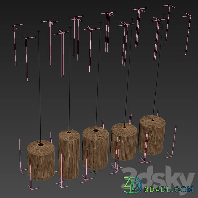 Lamp ratten barrell n12 Pendant light 3D Models