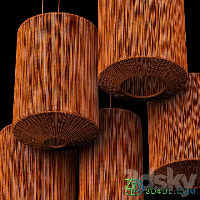 Lamp ratten barrell n12 Pendant light 3D Models