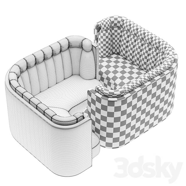 D4 restaurant sofa 3D Models