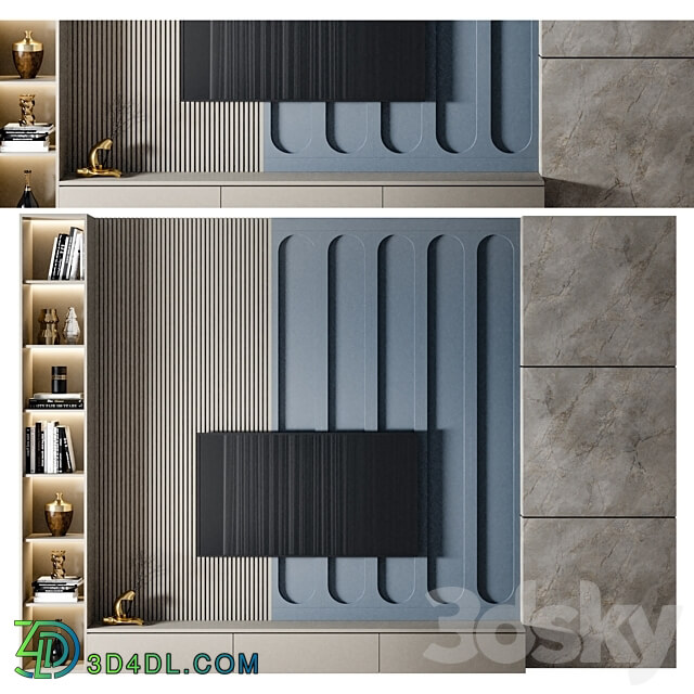 Modern TV Wall 30 3D Models