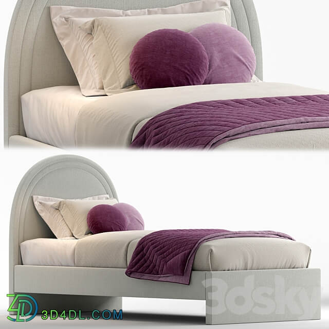 Single bed by Westelm 3D Models