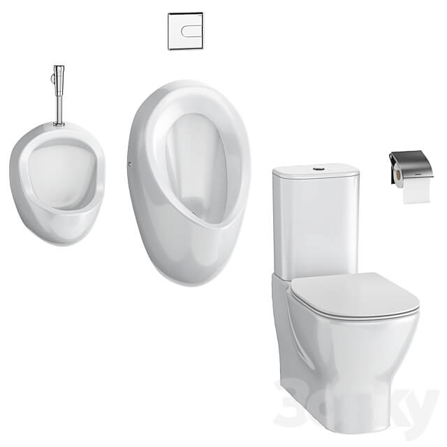 Sanitary partitions for public toilets FunderMax 3 3D Models