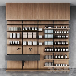 Cosmetic set wooden shelving 3D Models 