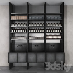 Cosmetic set glass and metal shelving 3D Models 