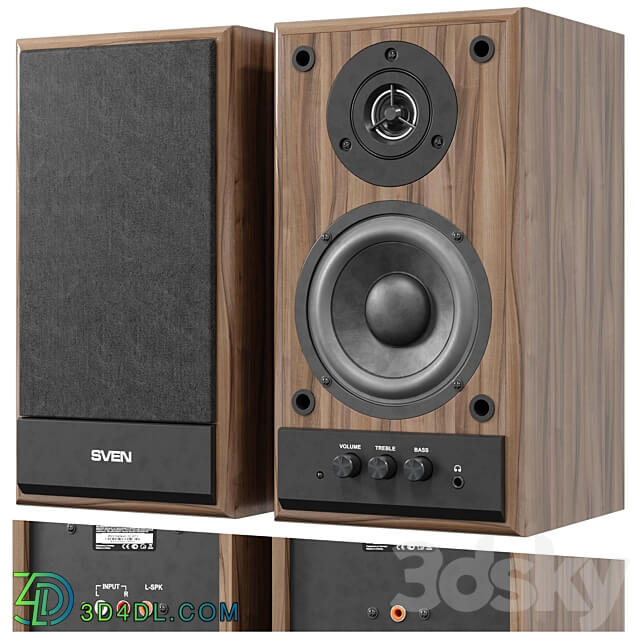 Musical columns Sven SPS 702 Walnut 3D Models
