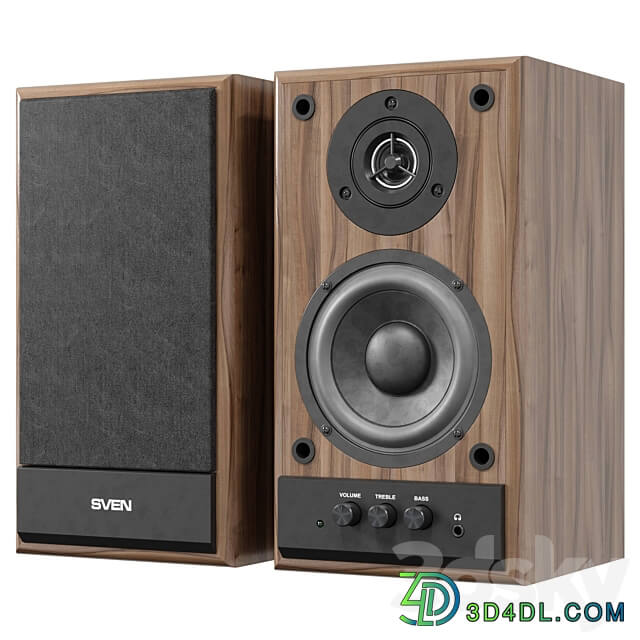 Musical columns Sven SPS 702 Walnut 3D Models