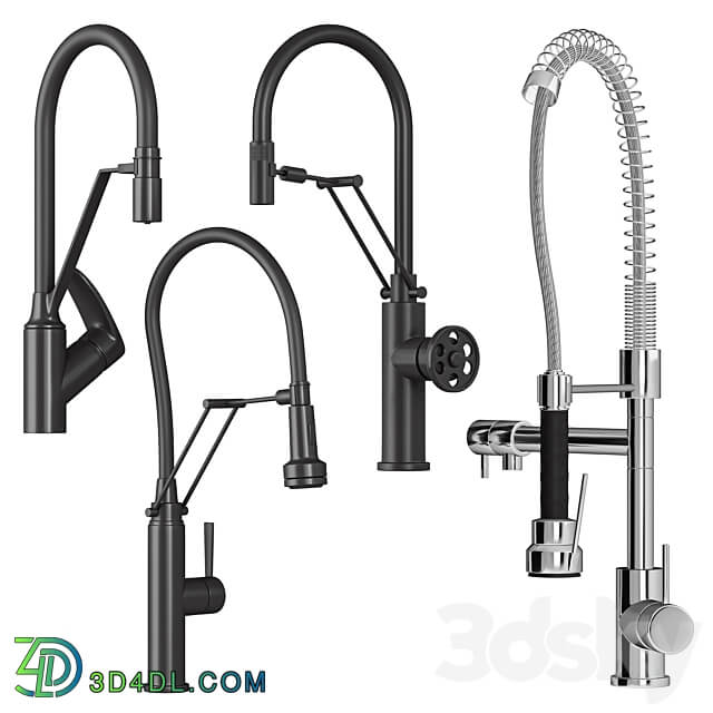 Mixer with flexible spout Faucet 3D Models