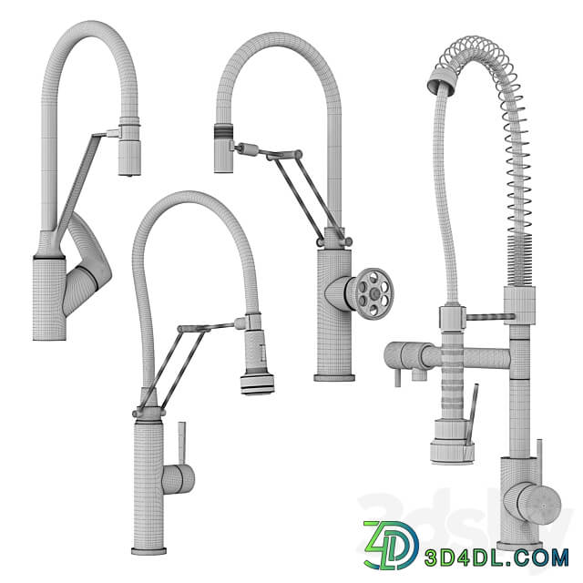 Mixer with flexible spout Faucet 3D Models
