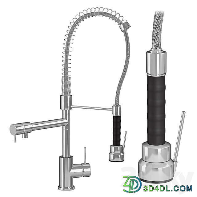Mixer with flexible spout Faucet 3D Models