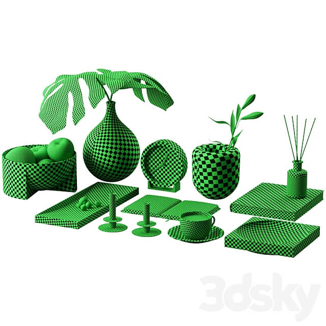 029 Decorative Set 03 3D Models