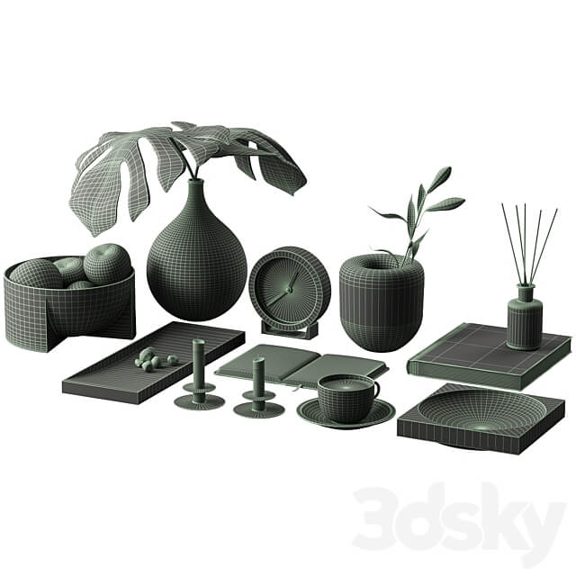 029 Decorative Set 03 3D Models