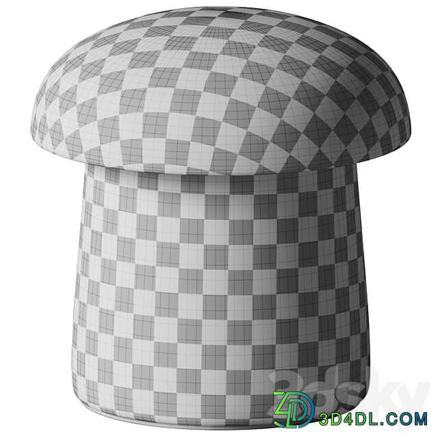 West Elm Sarah Sherman Mushroom Pouf 3D Models