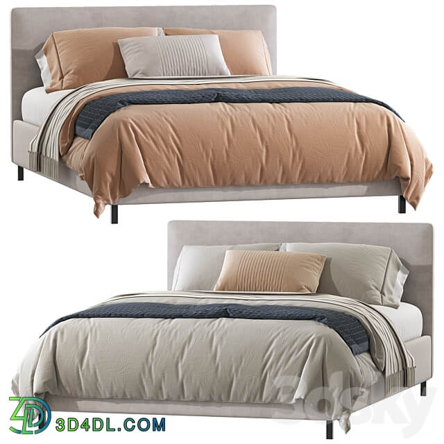 Double bed 120 Bed 3D Models
