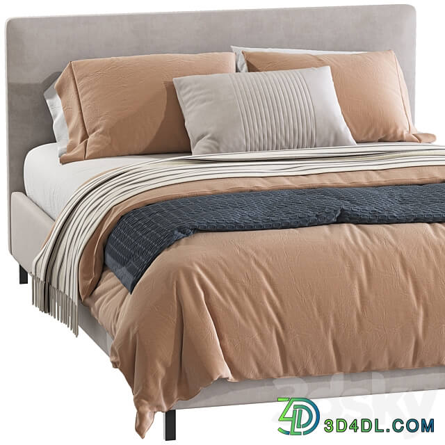 Double bed 120 Bed 3D Models