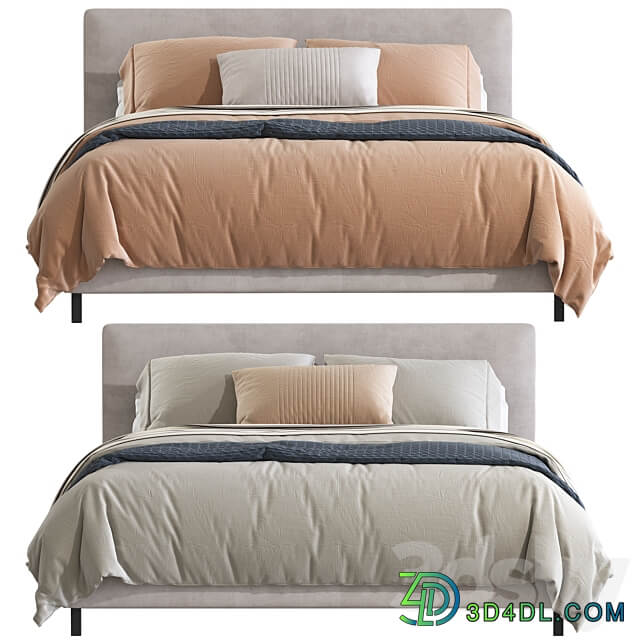 Double bed 120 Bed 3D Models