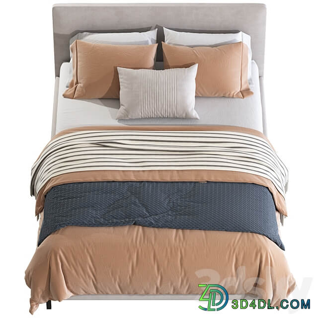 Double bed 120 Bed 3D Models