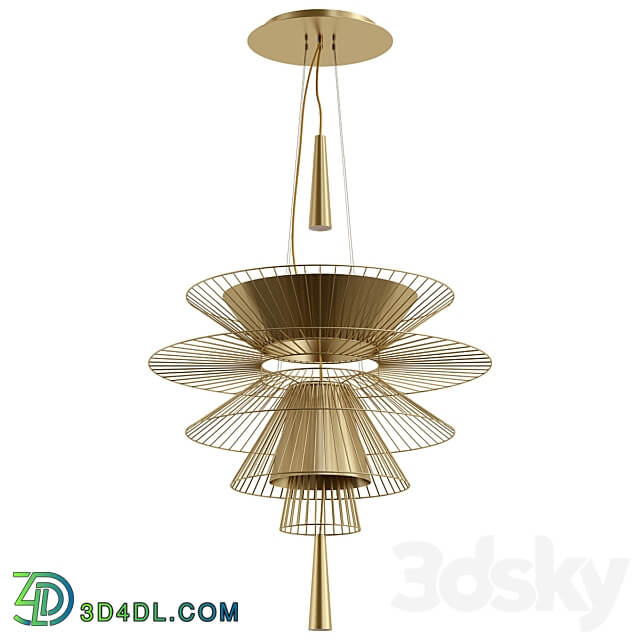 Shade Metal Chandelier Pendant light 3D Models