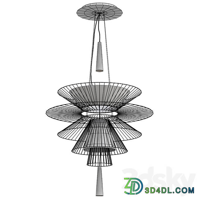 Shade Metal Chandelier Pendant light 3D Models