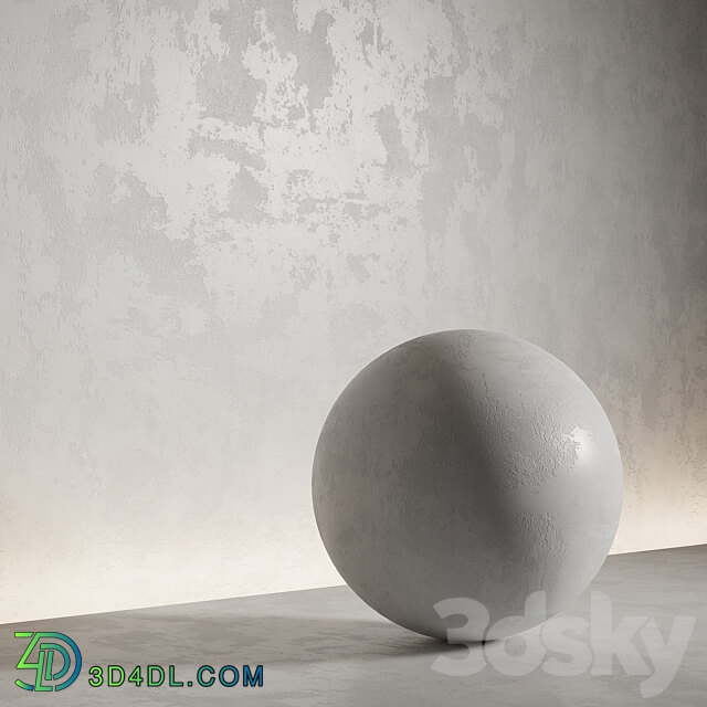 Decorative plaster. Seamless decorative plaster material. 43 Stone 3D Models