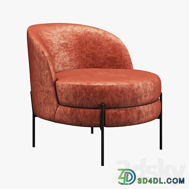 Vetro mebel bella rose armchair 3D Models