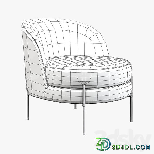 Vetro mebel bella rose armchair 3D Models