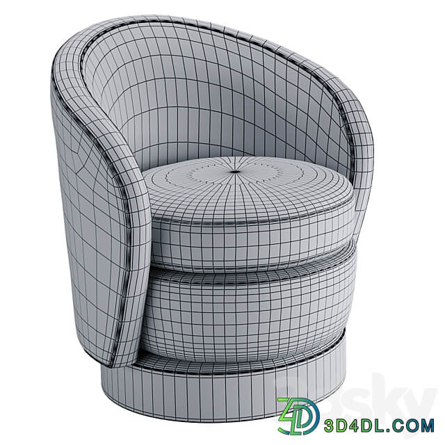Armchair Napoli Swivel 3D Models