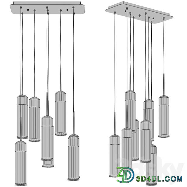 Eos Chandelier by Eichholtz Pendant light 3D Models