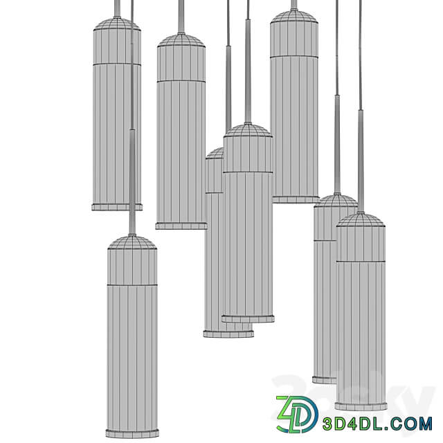 Eos Chandelier by Eichholtz Pendant light 3D Models