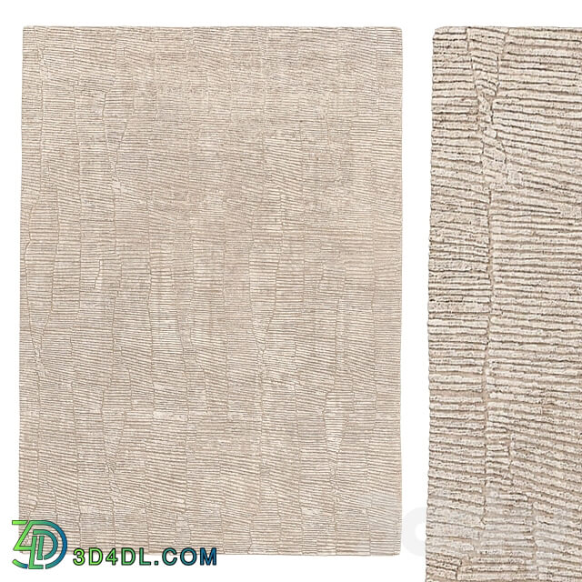 LASYA HAND KNOTTED SILK WOOL RUG 3D Models